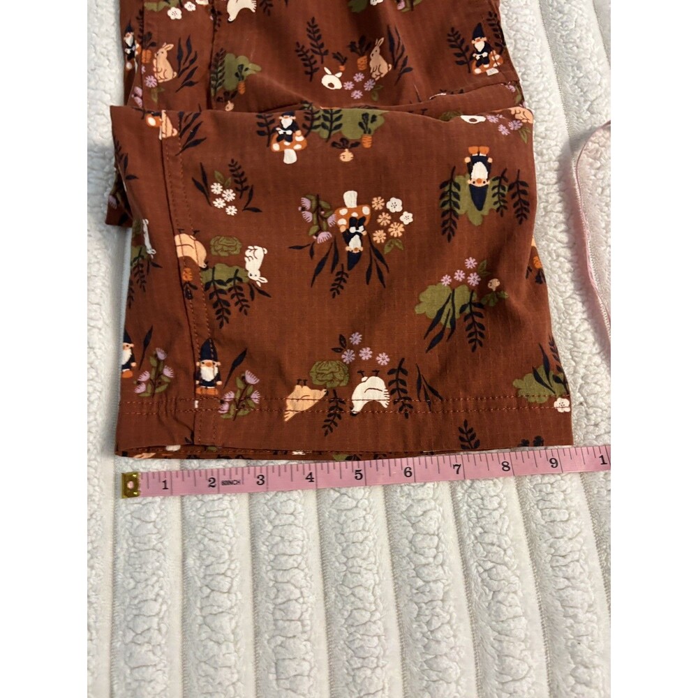 Duluth Trading Heirloom Gardening Bib Overalls Gnome chickens Large 31” Inseam - Picture 7 of 16